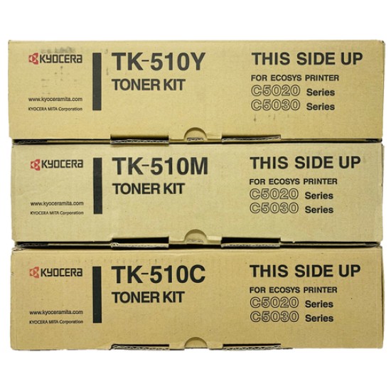 KYOCERA TK-510 ORIGINALE CIANO/MAGENTA/GIALLO FS-C5020N/FS-C5030N/FS-C5025 KYOCERA TK-510 ORIGINALE CIANO/MAGENTA/GIALLO FS-C5020N/FS-C5030N/FS-C5025