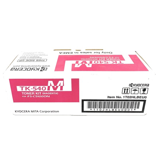 KYOCERA TK-540M 1T02HLBEU0 TONER ORIGINALE MAGENTA PER FS-C5100DN [A BOX]