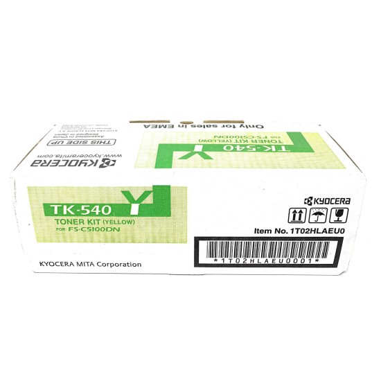 KYOCERA TK-540Y 1T02HLAEU0 TONER ORIGINALE GIALLO PER FS-C5100DN [A BOX]