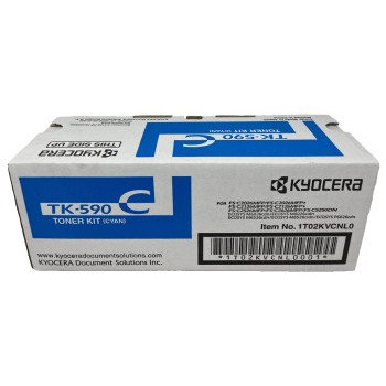 KYOCERA TK-590C 1T02KVCNL0 TONER ORIGINALE CIANO FS-C5250DN/ECOSYS P6021cdn [A BOX]