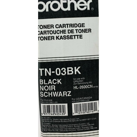 BROTHER TN-03BK TONER ORIGINALE NERO PER BROTHER HL 2600CN/HL-2600CN [A BOX]