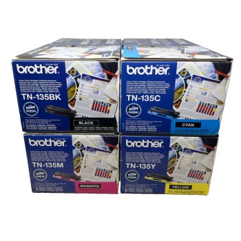 BROTHER TN-135 NERO CIANO MAGENTA GIALLO HL-4040C/HL-4070DW/MFC-9440CN [4 TONER]