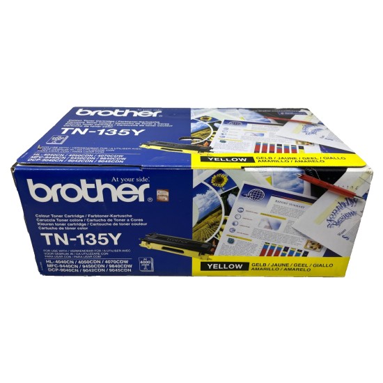 BROTHER TN-135Y TONER ORIGINALE GIALLO HL 4040CN/HL-4070DW/MFC-9440CN [A BOX]