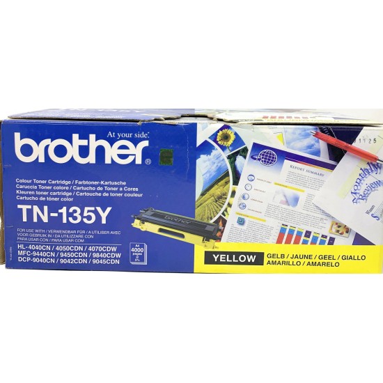 BROTHER TN-135Y TONER ORIGINALE GIALLO HL4070DW/MFC-9440CN/DCP-9045CN [OPEN BOX]