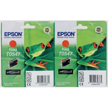 EPSON T0547 CARTUCCIA ORIGINALE ROSSO STYLUS PHOTO R800/STYLUS PHOTO R1800 [X 2PZ]