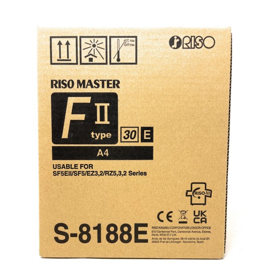 RISOGRAPH S-8188E MASTER ROLL ORIGINALE A4 EZ200/RZ200/RZ300/EZ300/SF5E/EZ3/RZ5 RISOGRAPH S-8188E MASTER ROLL ORIGINALE A4 EZ200/RZ200/RZ300/EZ300/SF5E/EZ3/RZ5